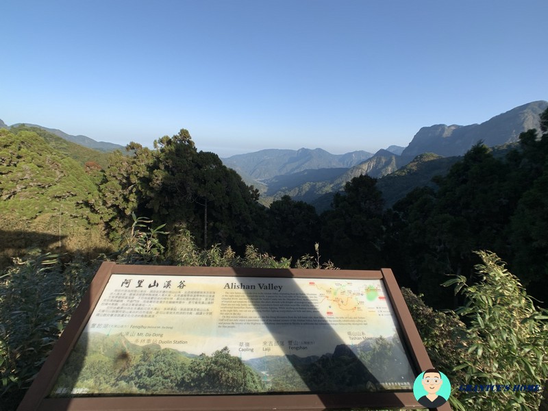 眺望阿里山溪谷